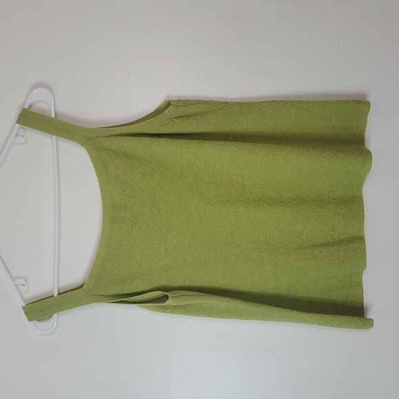 Eileen Fisher Sweater Knit Tank Top Size Large  Italian Yarn 100% Wool Green - Picture 5 of 7